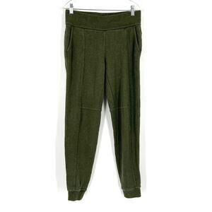 Prana Hemp Blend Green Jogger Pants Small Fleece Lined